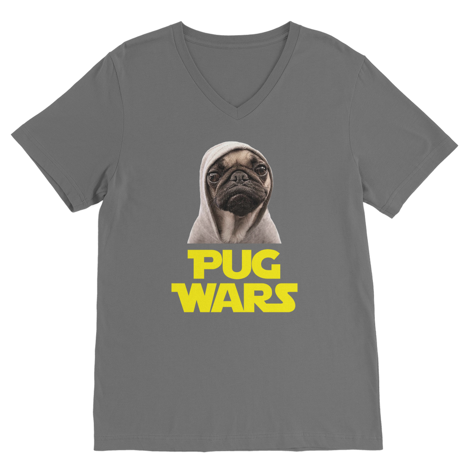 Pug Wars The Last Pug ﻿Classic V-Neck T-Shirt