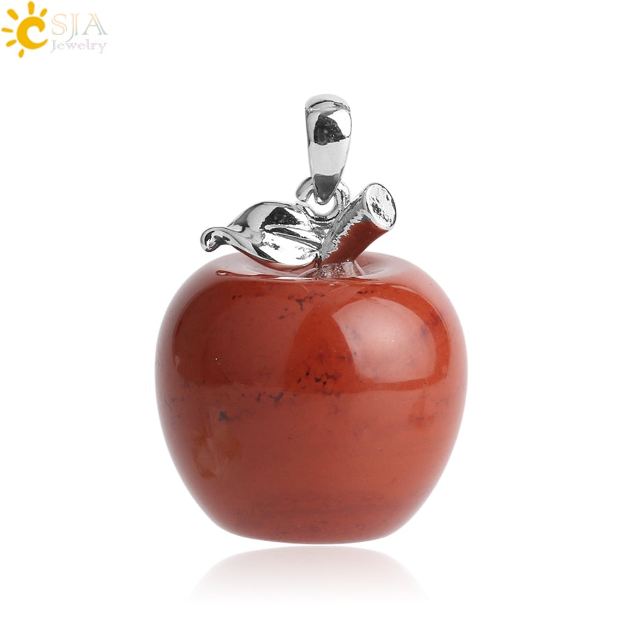 Crystal Apple Pendant Necklace | Apple Necklace