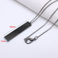 Men's Matte Black Long Pendant Necklace