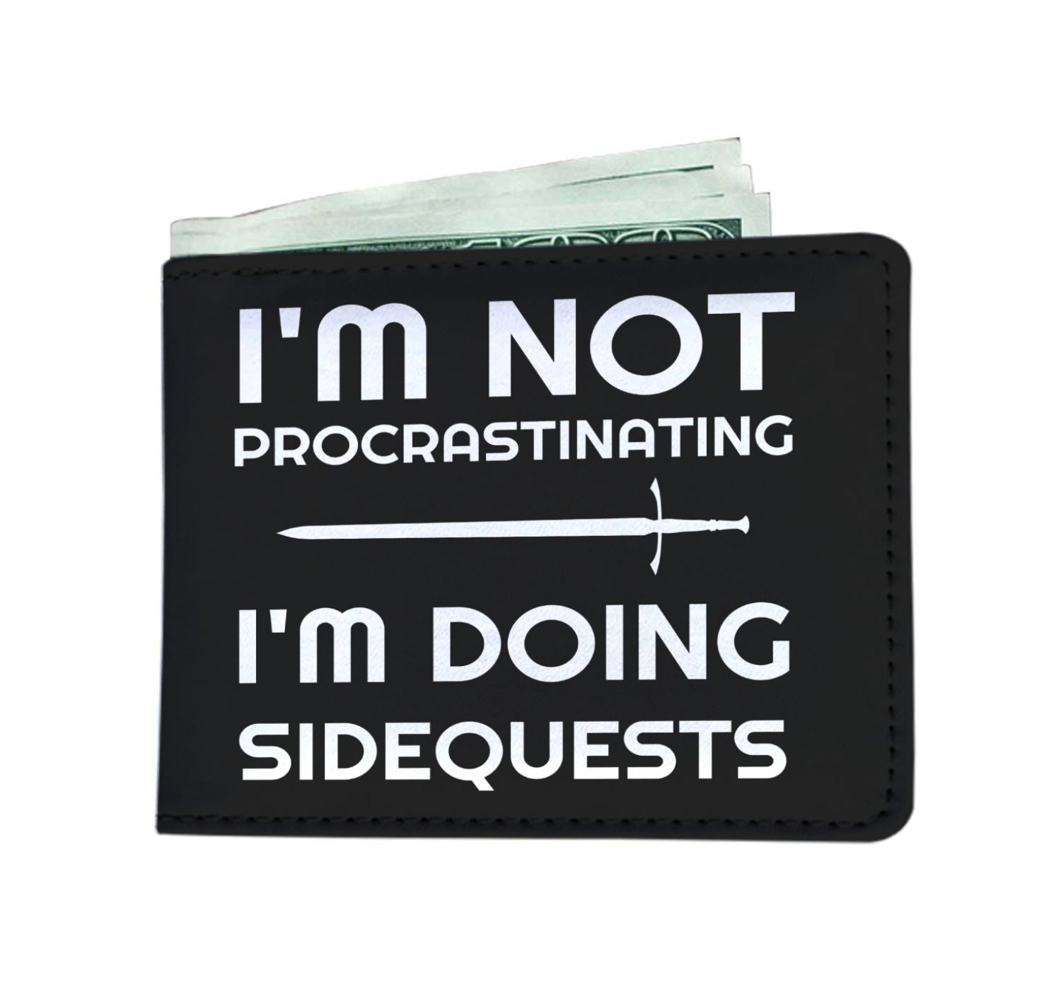 I'm Not Procrastinating I'm Doing Side Quests Fantasy RPG Video Gamer Wallet Main image