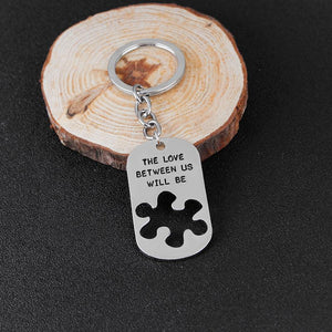 The Love Between Us Will Be Forever And Ever Necklace & Key Chain Set couple necklaces, couples keychains, relationship necklaces, couple chains