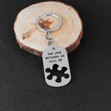 The Love Between Us Will Be Forever And Ever Necklace & Key Chain Set couple necklaces, couples keychains, relationship necklaces, couple chains