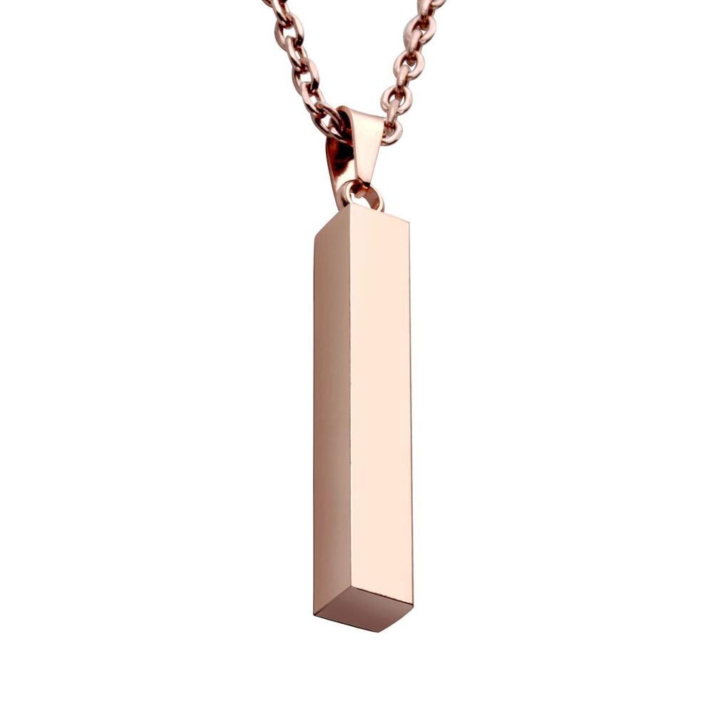 Vertical Bar Stainless Steel Pendant Necklace Secondary image