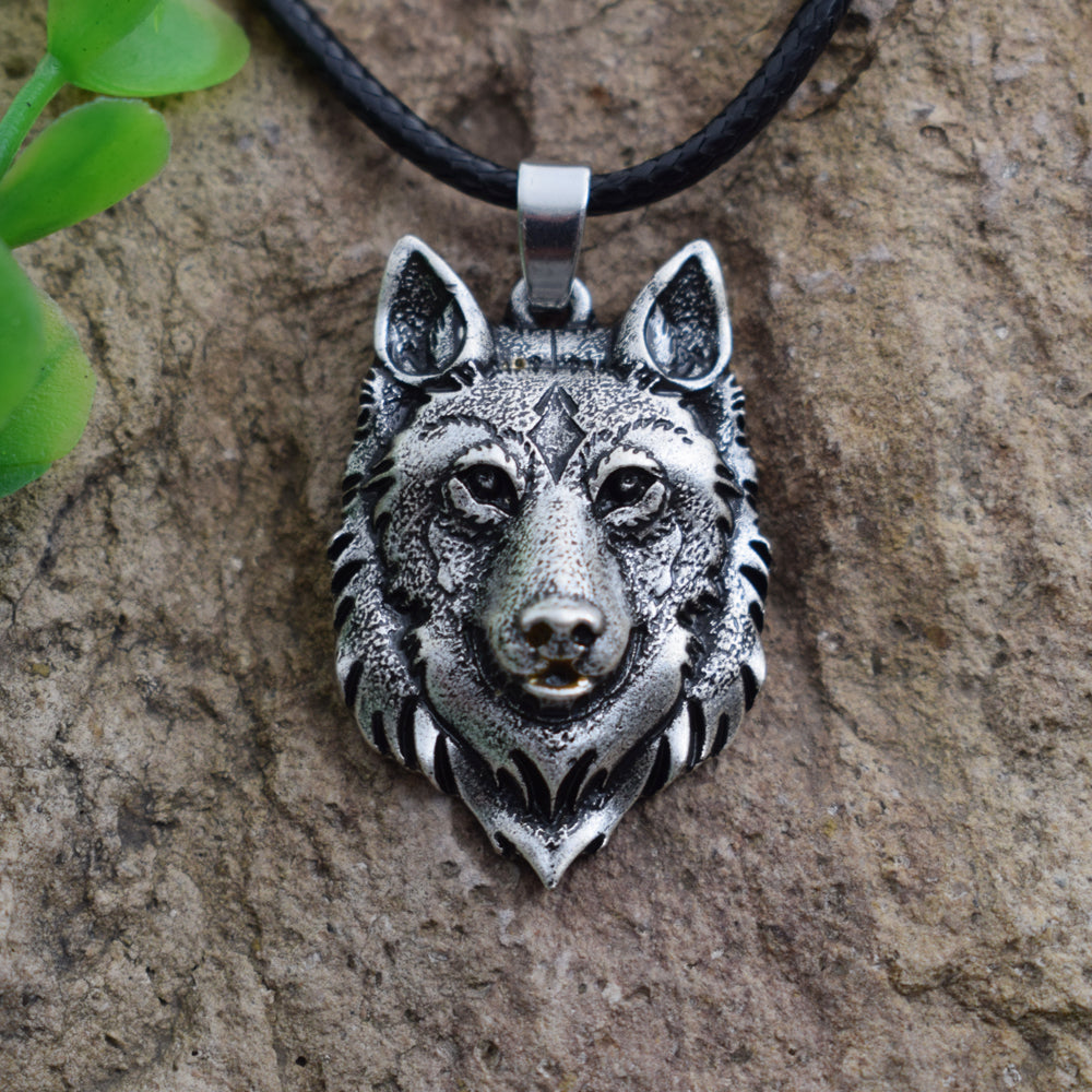 Fenrir Wolf Head Necklace | Norse Mythology Wolf Necklace Secondary image
