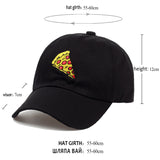 Pizza Embroidered Baseball Cap Pizza Embroidered Baseball Cap
