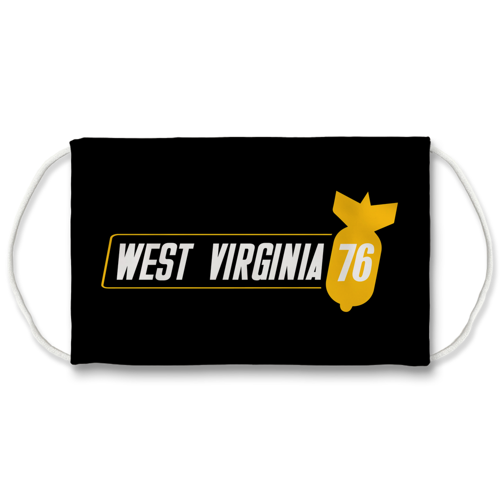 West Virginia 76 Sublimation Face Mask Secondary image