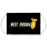 West Virginia 76 Sublimation Face Mask West Virginia 76 Sublimation Face Mask
