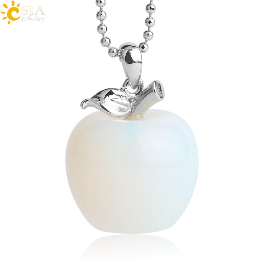 Crystal Apple Pendant Necklace | Apple Necklace