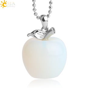 Crystal Apple Pendant Necklace | Apple Necklace Crystal Apple Pendant Necklace | Apple Necklace
