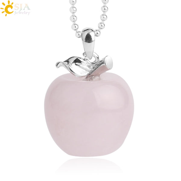 Crystal Apple Pendant Necklace | Apple Necklace