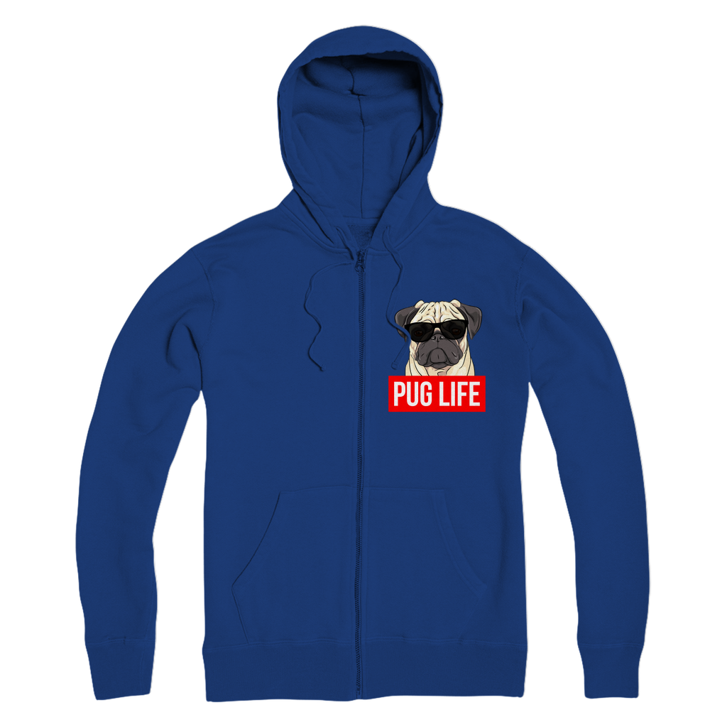 Pug Life - Pug Lover ﻿Premium Adult Zip Hoodie