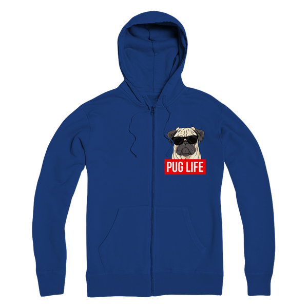 Pug Life - Pug Lover ﻿Premium Adult Zip Hoodie