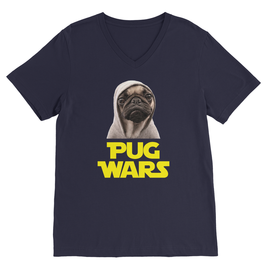 Pug Wars The Last Pug ﻿Classic V-Neck T-Shirt