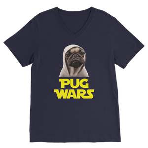 Pug Wars The Last Pug ﻿Classic V-Neck T-Shirt Pug Wars The Last Pug ﻿Classic V-Neck T-Shirt