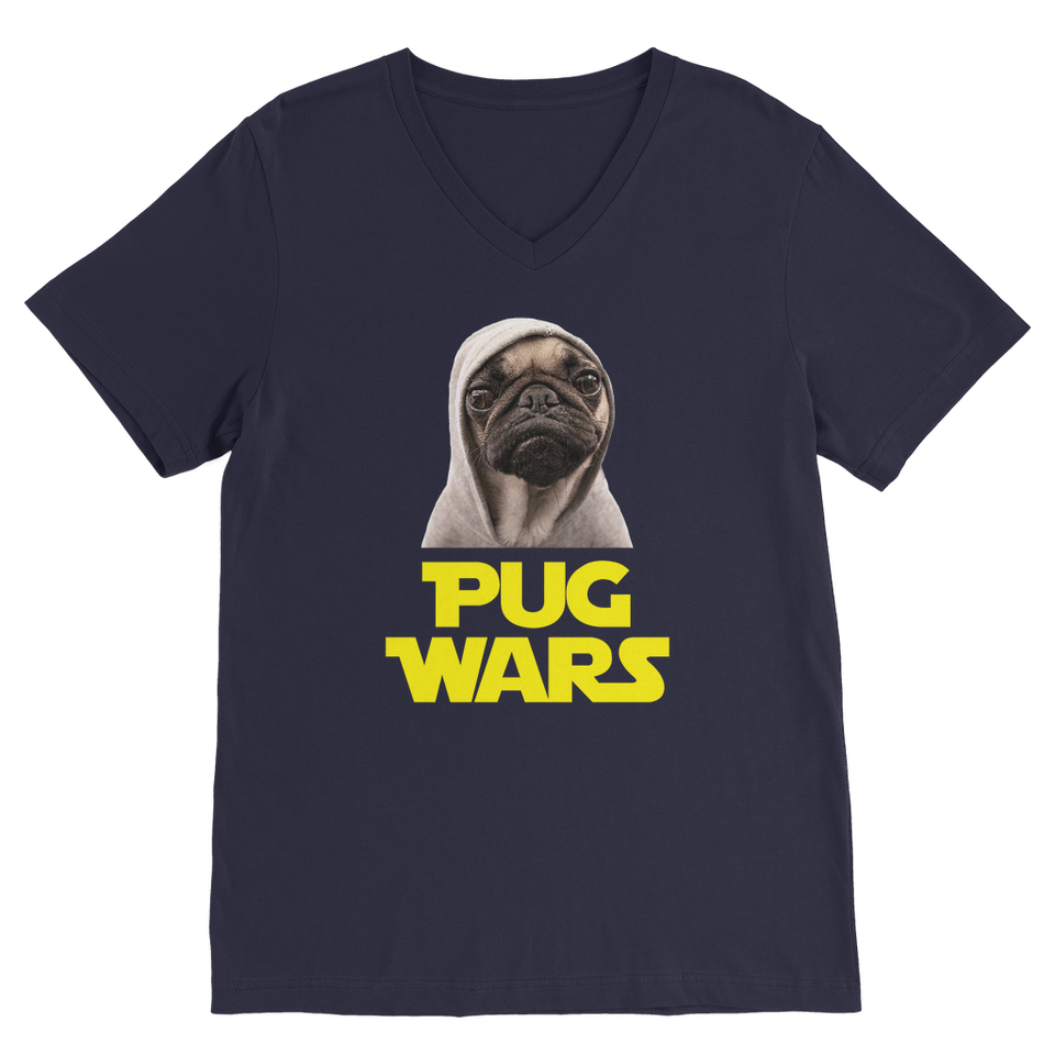 Pug Wars The Last Pug ﻿Classic V-Neck T-Shirt