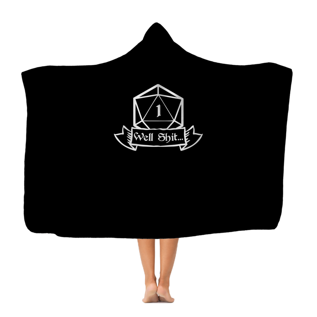 Well Shit Fantasy RPG Dice Hooded Blanket | Dungeon Master | Tabletop RPG | Tabletop Games | RPG Hooded Blanket | Role Playing Game Classic Adult Hooded Blanket Secondary image