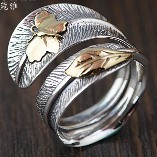 Sterling Silver Feather Ring