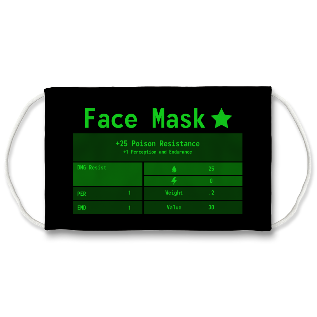 Post Apocalyptic RPG Sublimation Face Mask Secondary image