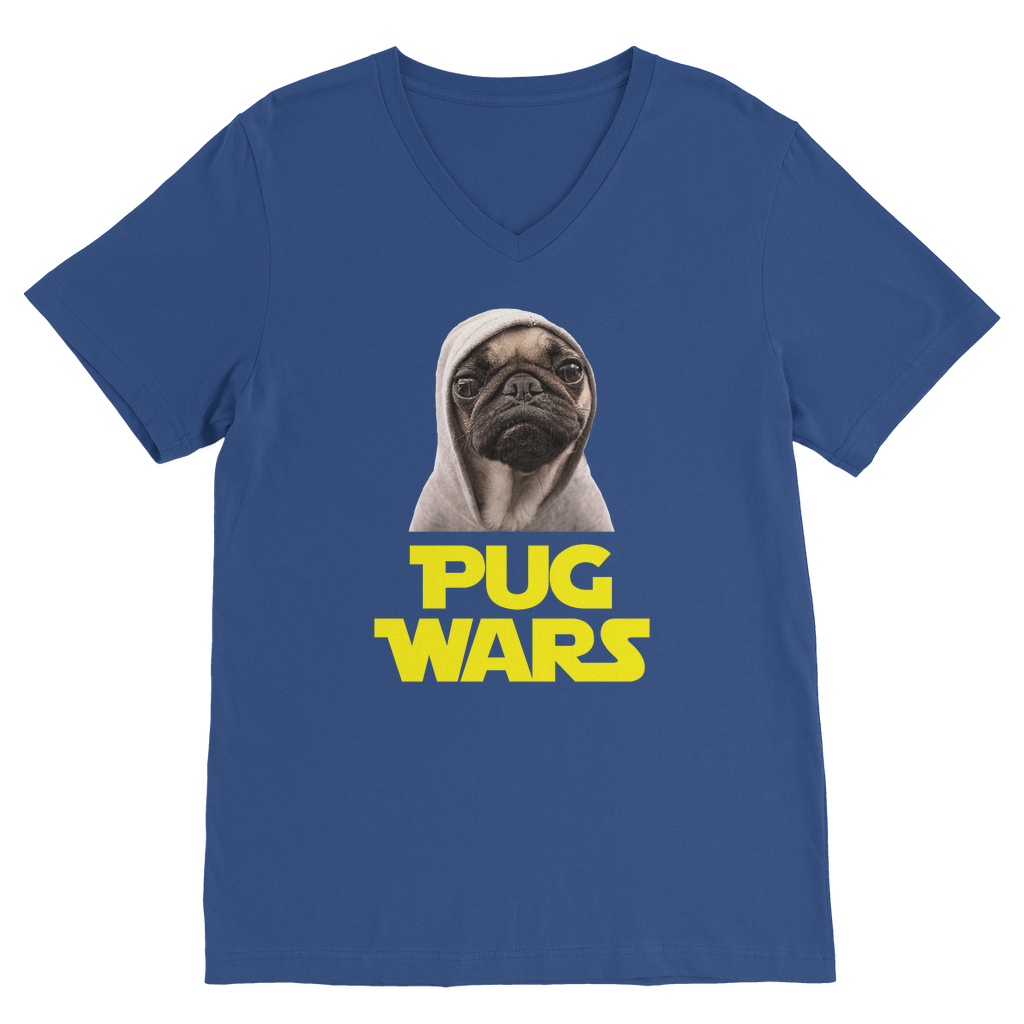 Pug Wars The Last Pug ﻿Classic V-Neck T-Shirt