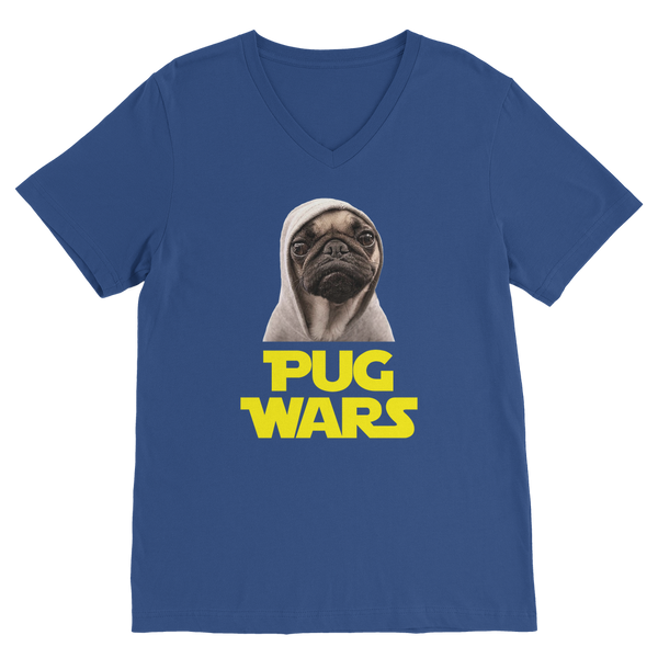 Pug Wars The Last Pug ﻿Classic V-Neck T-Shirt