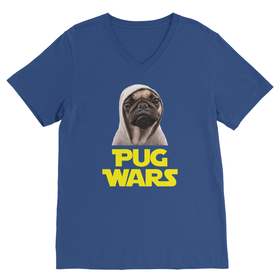 Pug Wars The Last Pug ﻿Classic V-Neck T-Shirt