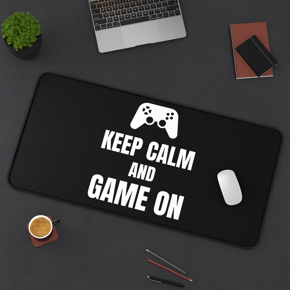 Keep Calm And Game On Desk Mat | Fantasy RPG Mouse Mat | Video Game Gaming Mouse Pad