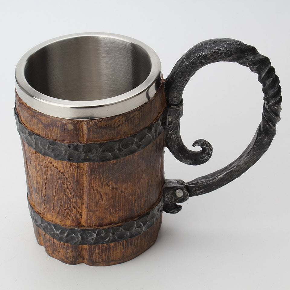barrel mug, barrel cups, viking barrel mug, barrel coffee mug, wooden barrel mug,  barrel beer mug, 
