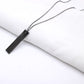 Men's Matte Black Long Pendant Necklace