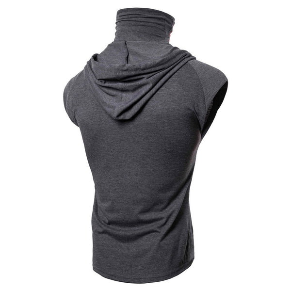 Masked Sleeveless Gym Hoodie