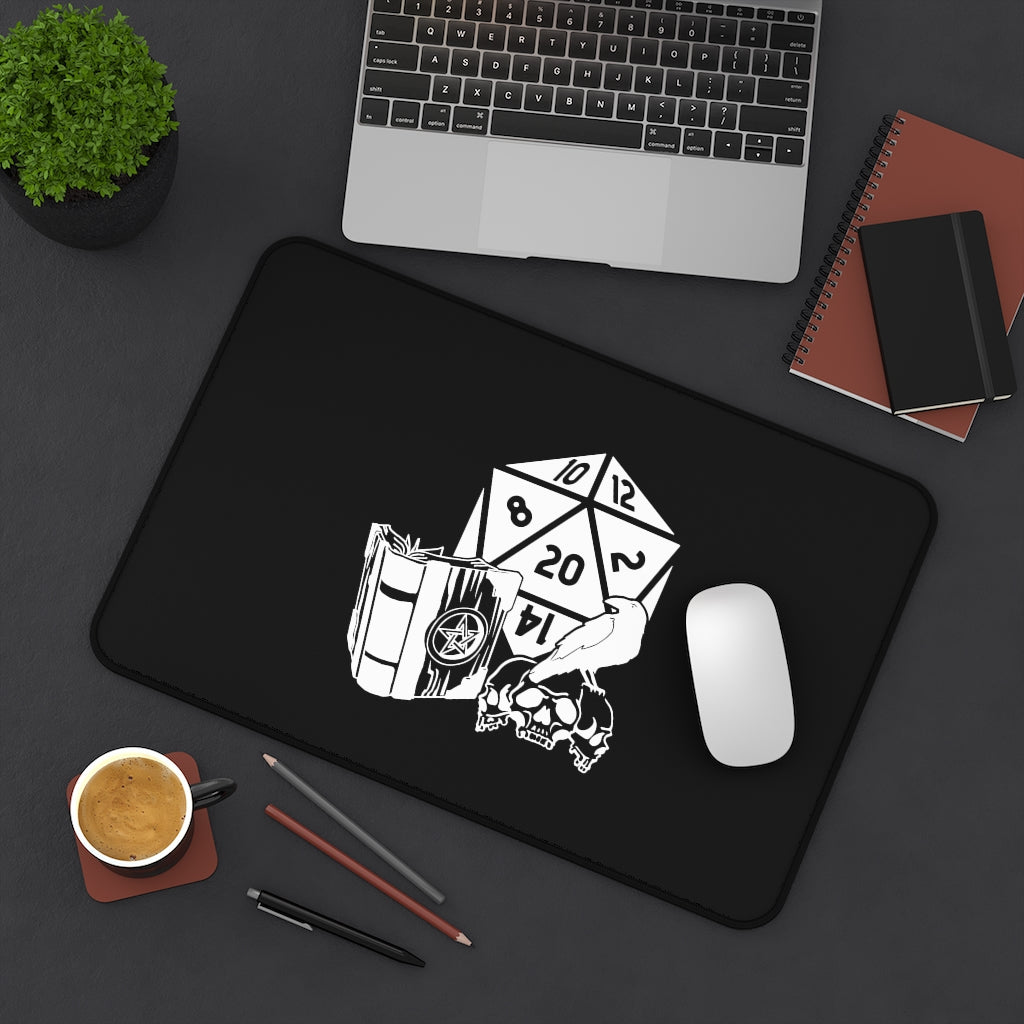 Raven Fantasy RPG Dice Mouse Pad | Dungeon Master Mouse Mat | Tabletop RPG Mouse Pad | Tabletop Games | RPG Pad | Role Playing Desk Mat Main image