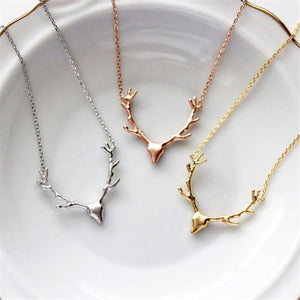 Elk Deer Antlers Pendant Necklace Elk Deer Antlers Pendant Necklace