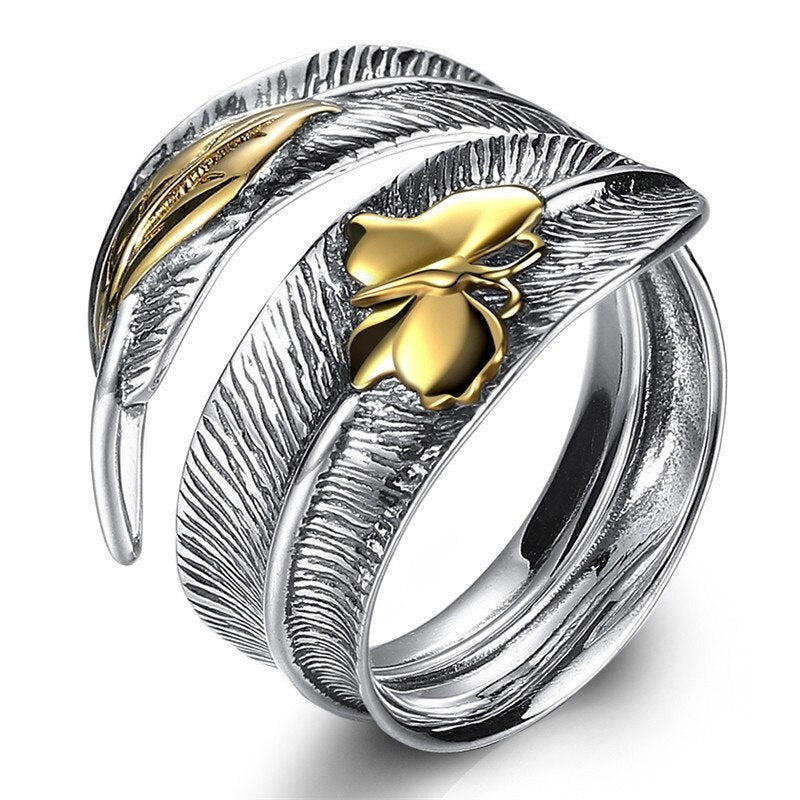 Sterling Silver Feather Ring