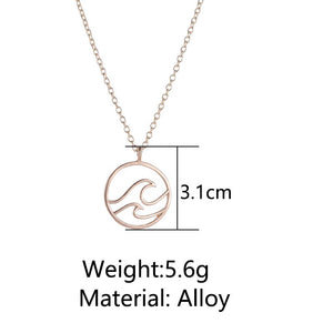 Water Wave Surf Pendant Necklace wave necklace