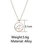 Water Wave Surf Pendant Necklace wave necklace