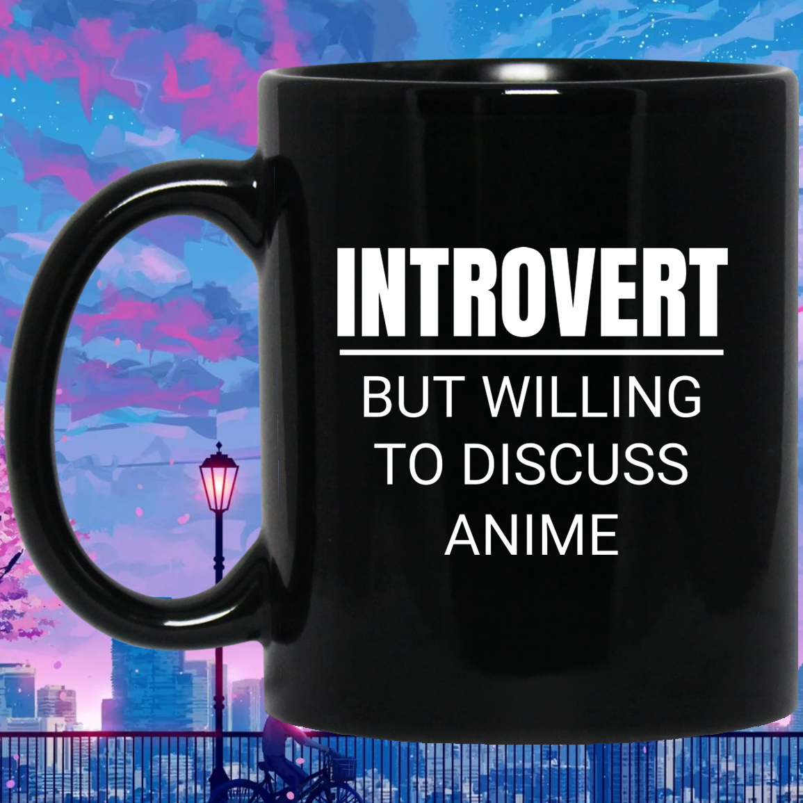 Introvert But Willing To Discuss Anime Anime Mug | Anime Gift Cup | Anime Coffee Mug | Anime Merch | 11oz Kawaii Mug Main image
