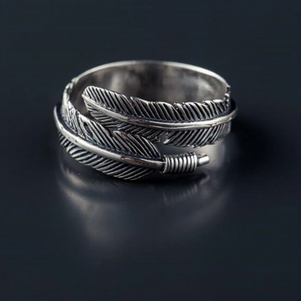 Silver Feather Ring