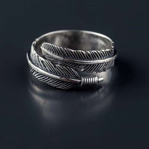 Silver Feather Ring