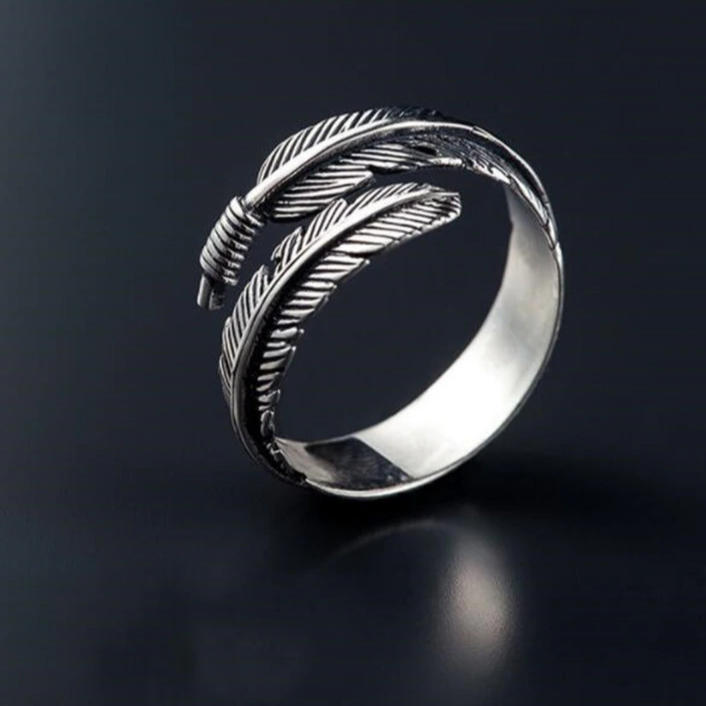 Silver Feather Ring Secondary image