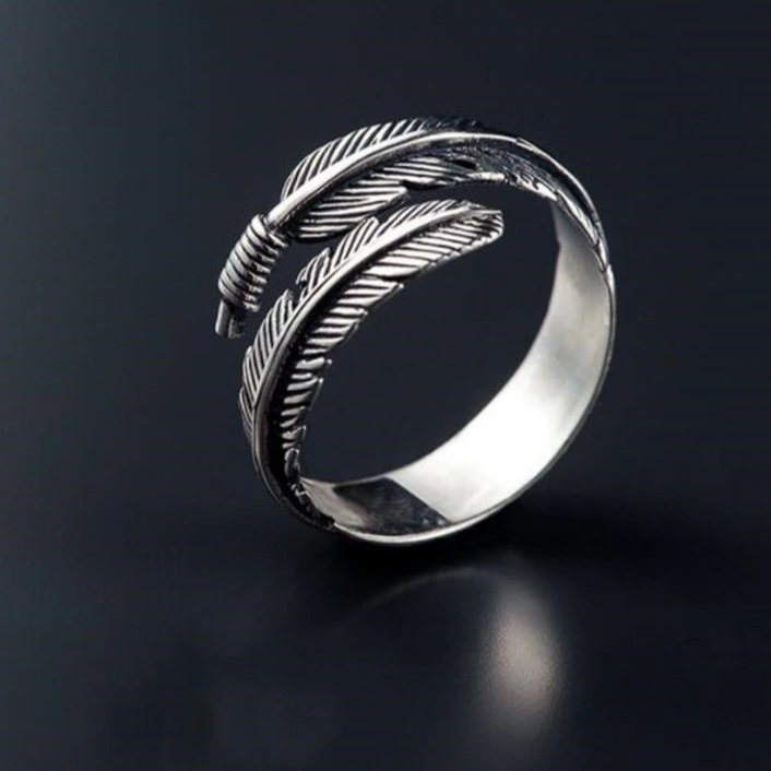 Silver Feather Ring