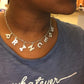 Princess Crystal Silver Choker Necklace