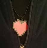 Pixel Heart Retro Video Game Necklace Pixel Heart Retro Video Game Necklace