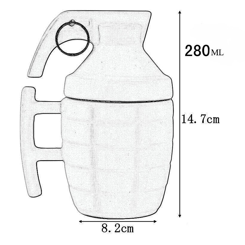 Grenade Coffee Mug With Lid