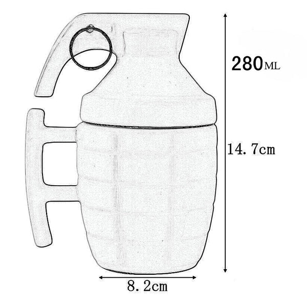 Grenade Coffee Mug With Lid