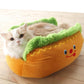 hot dog bed, hot dog dog bed, hot dog sofa, hot dog pet bed, hot dog bun dog bed