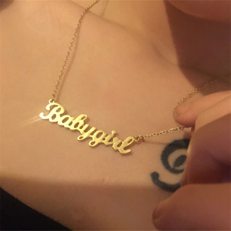 Babygirl Script Choker Necklace