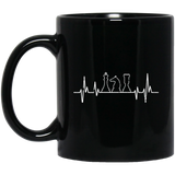 Chess Pieces Heartbeat Mug / Chess Gift Mug / Chess Lover 11 oz. Black Mug Chess Pieces Heartbeat Mug / Chess Gift Mug / Chess Lover 11 oz. Black Mug