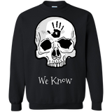 Dark Brotherhood We Know Crewneck Pullover Sweatshirt  8 oz. Elder Scrolls Skyrim Dark Brotherhood We Know