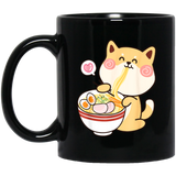 Shiba Inu Mug | Kawaii Shiba Inu Gifts Anime | Funny Shiba Inu Eating Ramen 11 oz. Black Mug Shiba Inu Mug | Kawaii Shiba Inu Gifts Anime | Funny Shiba Inu Eating Ramen 11 oz. Black Mug
