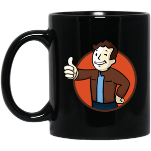 Todd Boy Vault Boy RPG Video Game 11 oz. Black Mug