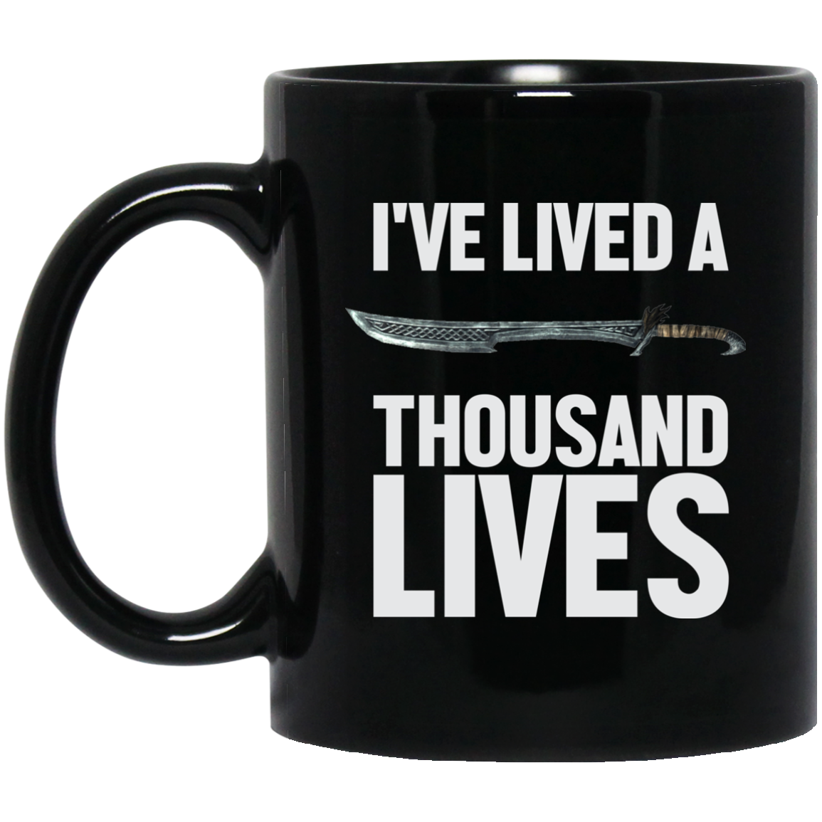 I've Lived A Thousand Lives 11 oz. Black Mug Secondary image